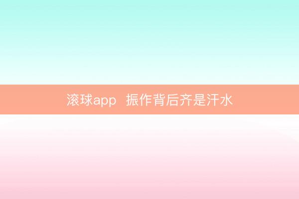 滚球app  振作背后齐是汗水