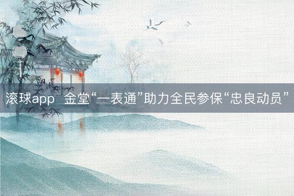 滚球app  金堂“一表通”助力全民参保“忠良动员”