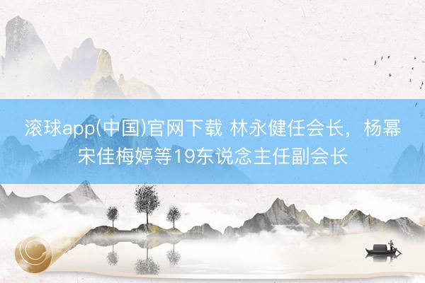 滚球app(中国)官网下载 林永健任会长，杨幂宋佳梅婷等19东说念主任副会长