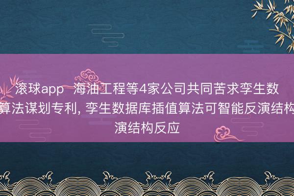 滚球app  海油工程等4家公司共同苦求孪生数据库算法谋划专利， 孪生数据库插值算法可智能反演结构反应