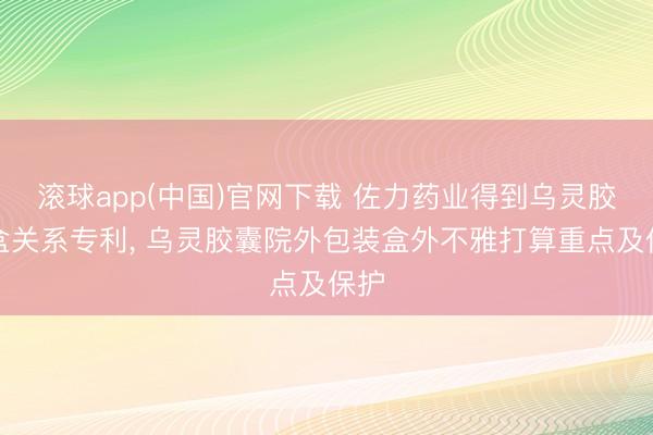 滚球app(中国)官网下载 佐力药业得到乌灵胶囊盒关系专利， 乌灵胶囊院外包装盒外不雅打算重点及保护