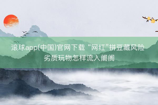 滚球app(中国)官网下载 “网红”拼豆藏风险 劣质玩物怎样流入阛阓